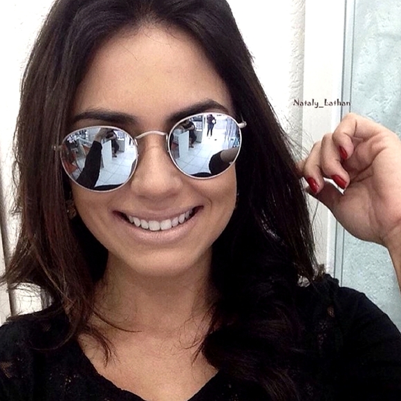 Ray-Ban (Store Display) Round Metal Silver Mirror RB3447